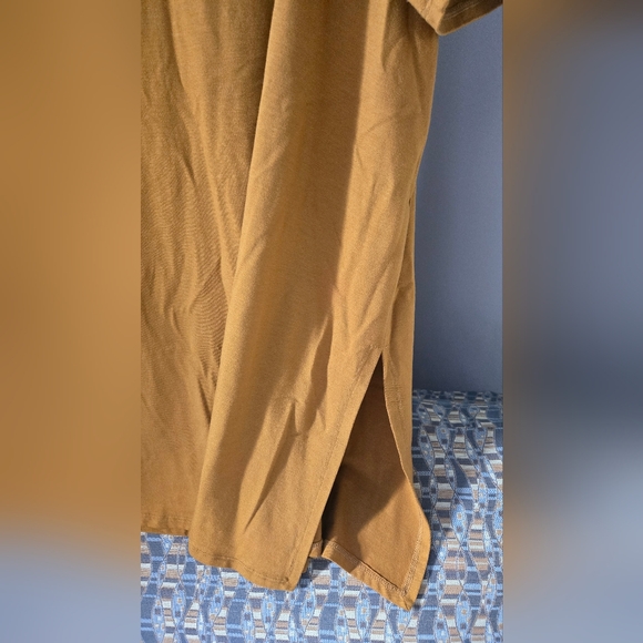 EILEEN FISHER Women Mustard Yellow T-Shirt Tunic Size 1X Ovetsized 1/4 Sleeves - Picture 7 of 9